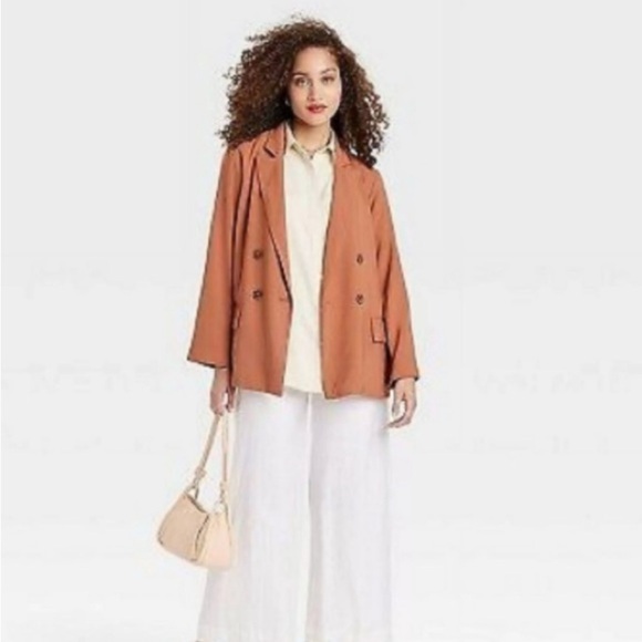 Women's Essential Blazer - A
New Day brown new - Picture 1 of 7